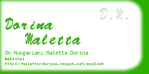 dorina maletta business card